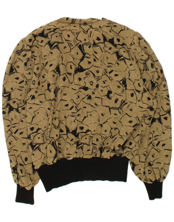 VINTAGE Womens Abstract Pattern Blouse Top IT 48 XL Beige Polyester Vintage Vintage and Second-Hand Vintage from Messina Hembry 