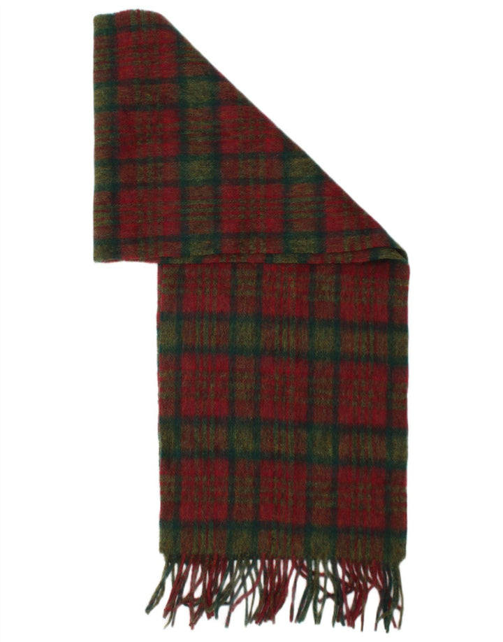 John Hanly&Co Ltd Womens Rectangle Scarf One Size Red Plaid Classic