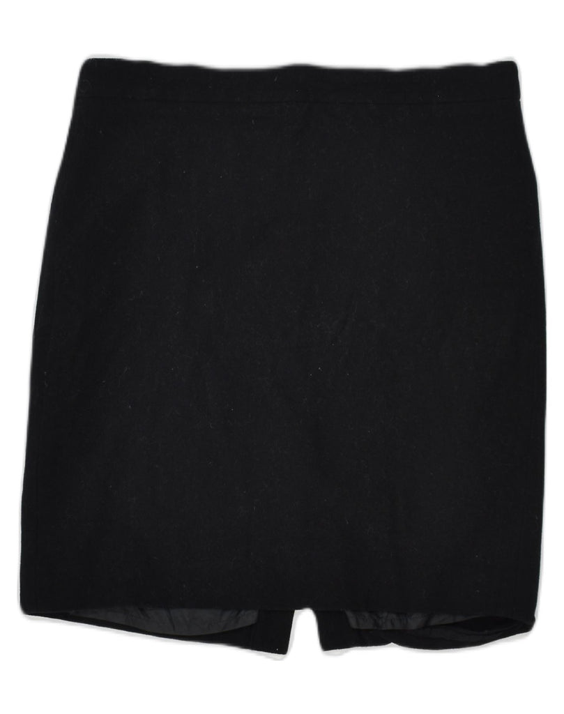 J. CREW Womens Pencil Skirt US 12 Large W34 Black Wool | Vintage J. Crew | Thrift | Second-Hand J. Crew | Used Clothing | Messina Hembry 