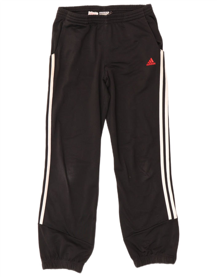 Adidas Boys Tracksuit Trousers Joggers 11-12 Years  Black Polyester