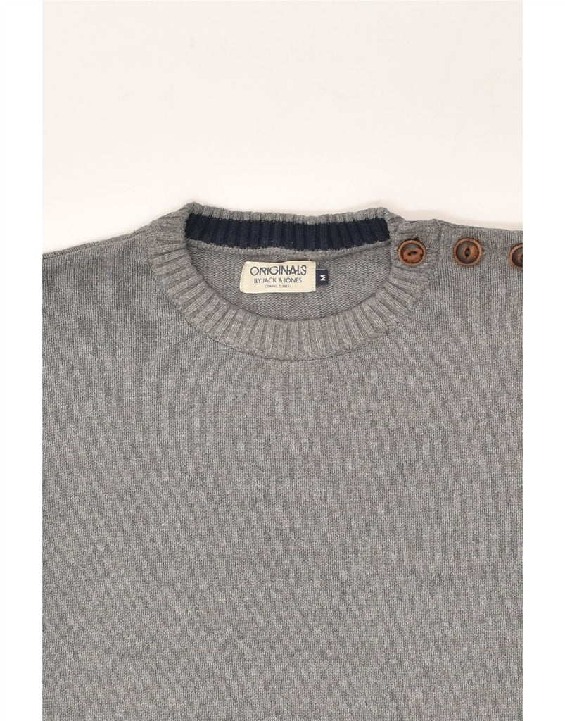 JACK & JONES Mens Crew Neck Jumper Sweater Medium Grey Cotton | Vintage Jack & Jones | Thrift | Second-Hand Jack & Jones | Used Clothing | Messina Hembry 