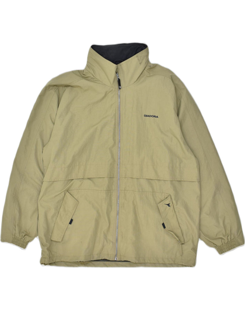 DIADORA Mens Rain Jacket XL Beige | Vintage Diadora | Thrift | Second-Hand Diadora | Used Clothing | Messina Hembry 