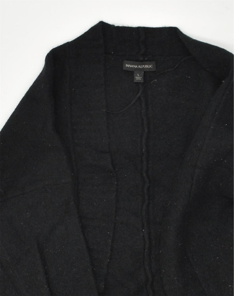 BANANA REPUBLIC Womens Cardigan Sweater UK 16 Large Black Wool | Vintage Banana Republic | Thrift | Second-Hand Banana Republic | Used Clothing | Messina Hembry 