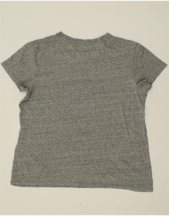 LEVI'S Womens Graphic T-Shirt Top UK 14 Medium Grey Flecked Cotton Vintage Levi's and Second-Hand Levi's from Messina Hembry 