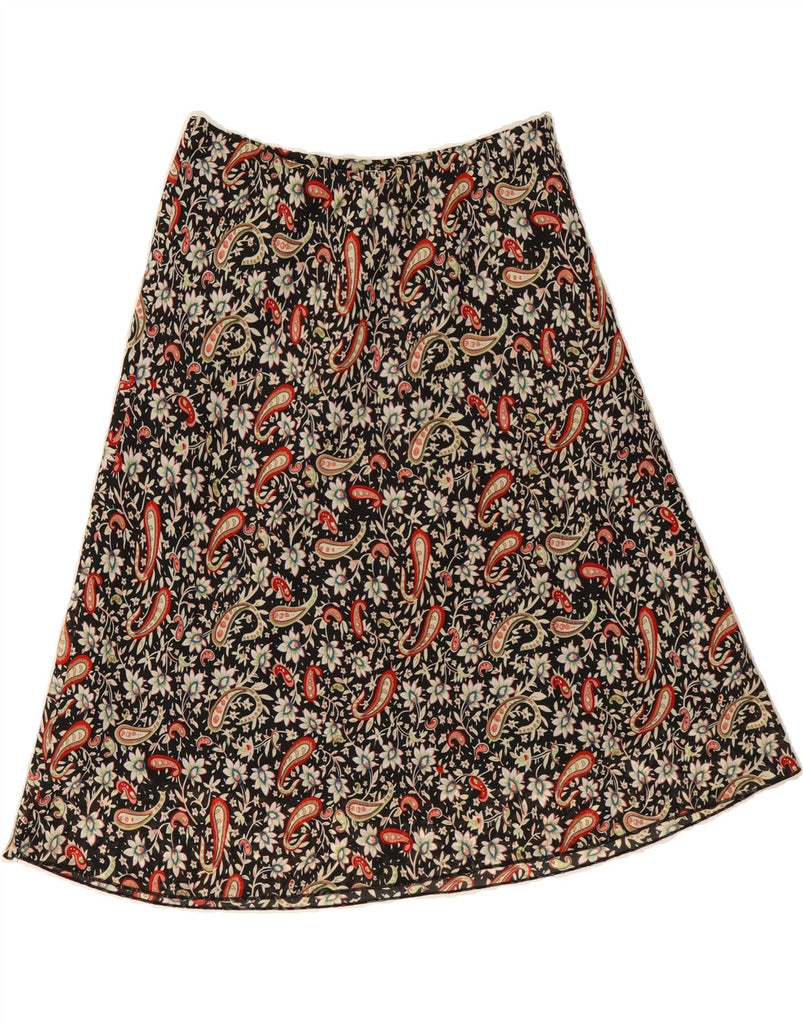 VINTAGE Womens A-Line Skirt UK 18 XL W30 Multicoloured Paisley Viscose Vintage Vintage and Second-Hand Vintage from Messina Hembry 
