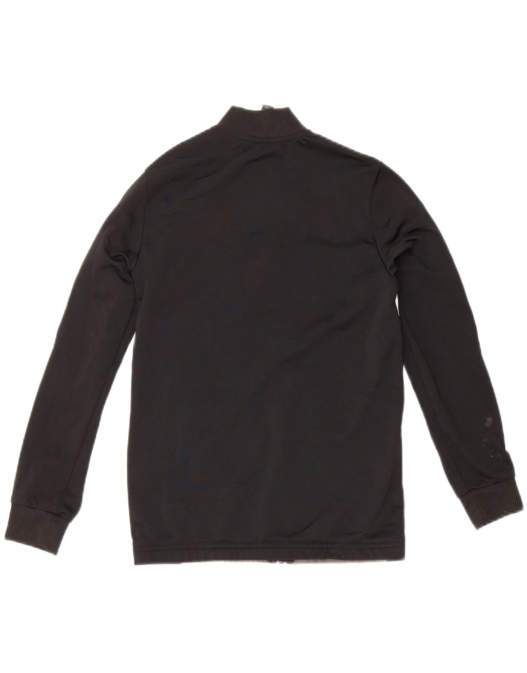 Adidas Boys Tracksuit Top Jacket 9-10 Years Black Colourblock Polyester