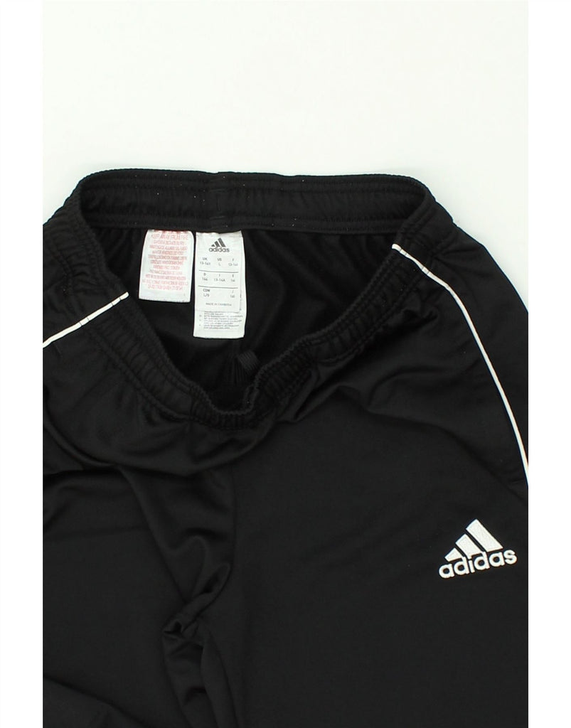 ADIDAS Boys Tracksuit Trousers Joggers 13-14 Years Large  Black Polyester | Vintage Adidas | Thrift | Second-Hand Adidas | Used Clothing | Messina Hembry 