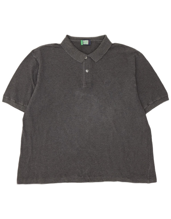 SERGIO TACCHINI Mens Polo Shirt IT 58 2XL Grey Cotton