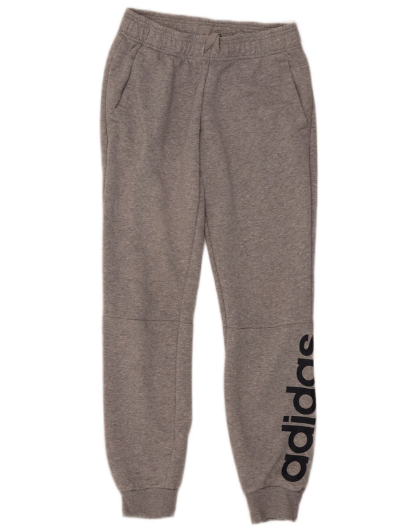 Adidas Womens Graphic Tracksuit Trousers Joggers UK 8/10 Small Grey Flecked