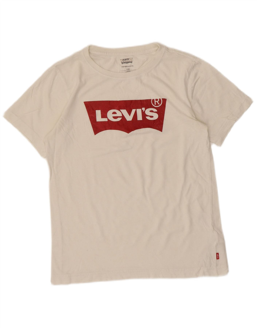Levi's Boys Graphic T-Shirt Top 13-14 Years White Cotton
