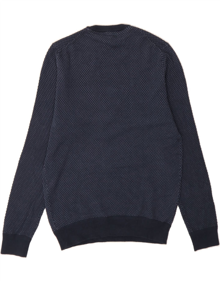 CREW CLOTHING Mens Crew Neck Jumper Sweater Medium Navy Blue Cotton Vintage Crew Clothing and Second-Hand Crew Clothing from Messina Hembry 