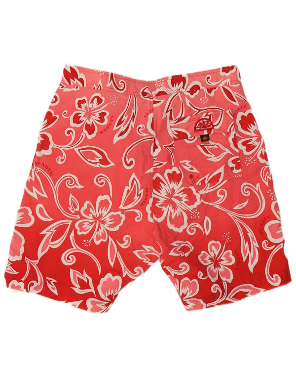 Sundek Mens Swimming Shorts Large Pink Floral