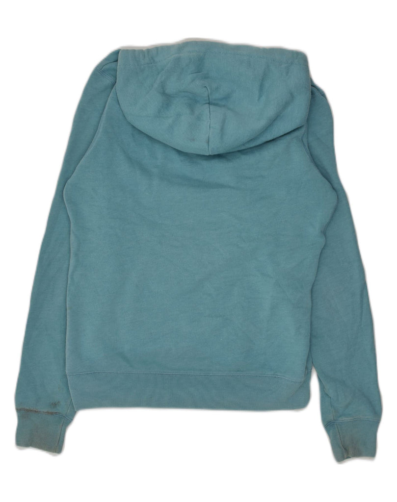 JACK WILLS Womens Graphic Hoodie Jumper UK 8  Small Turquoise Cotton | Vintage Jack Wills | Thrift | Second-Hand Jack Wills | Used Clothing | Messina Hembry 