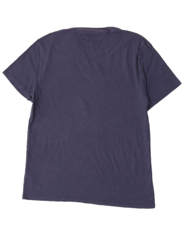 Tommy Hilfiger Mens Regular Fit Graphic T-Shirt Top Large Navy Blue Cotton