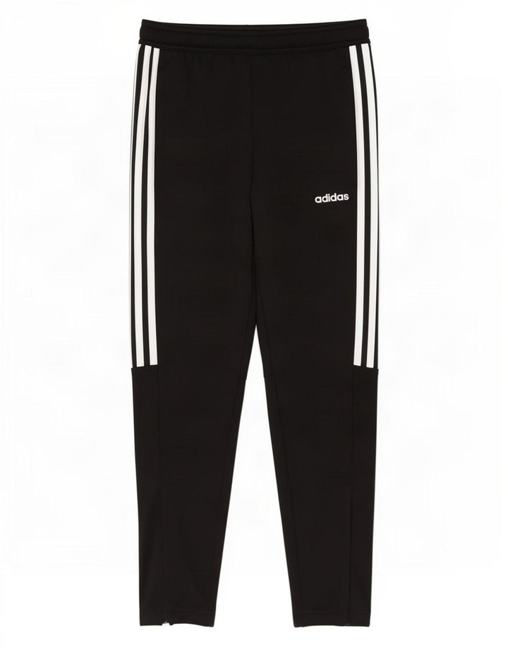 Adidas Boys Tracksuit Trousers 11-12 Years Black Polyester