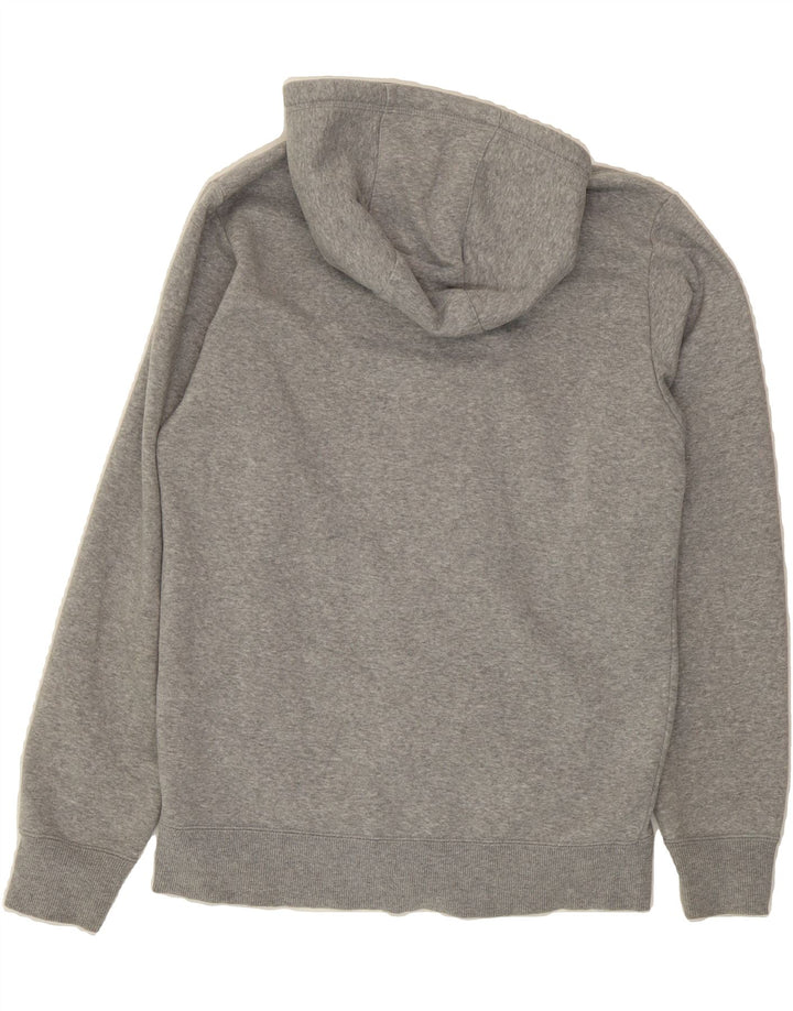 ADIDAS Mens Graphic Zip Hoodie Sweater Small Grey Cotton
