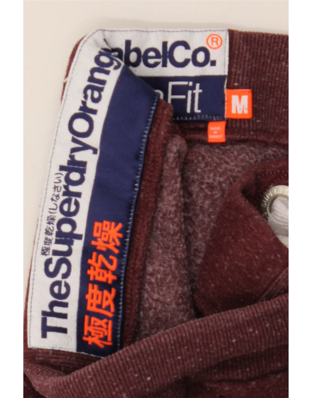SUPERDRY Womens Tracksuit Trousers Joggers UK 14 Medium  Burgundy Flecked
