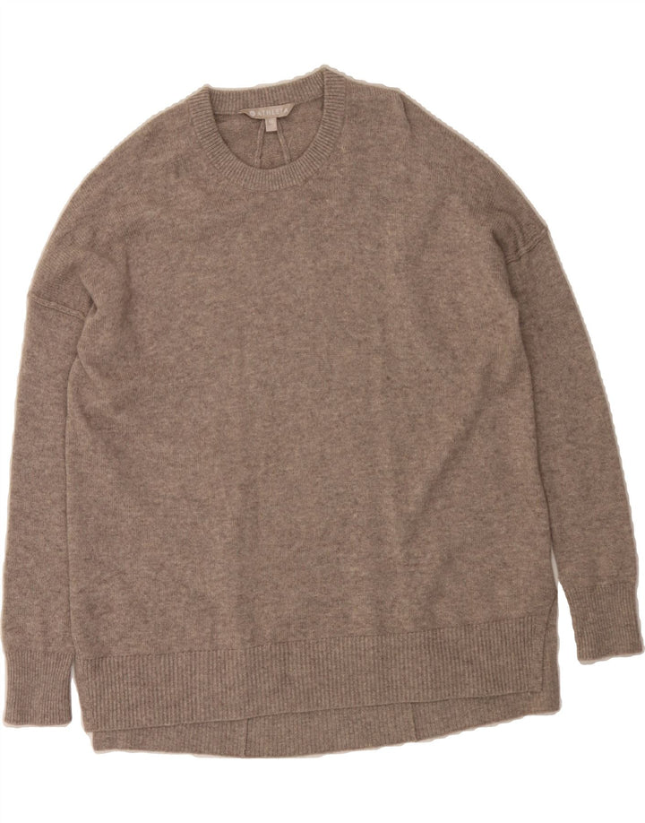 ATHLETA Womens Longline Oversized Crew Neck Jumper Sweater UK 6 XS Grey Vintage Athleta and Second-Hand Athleta from Messina Hembry 