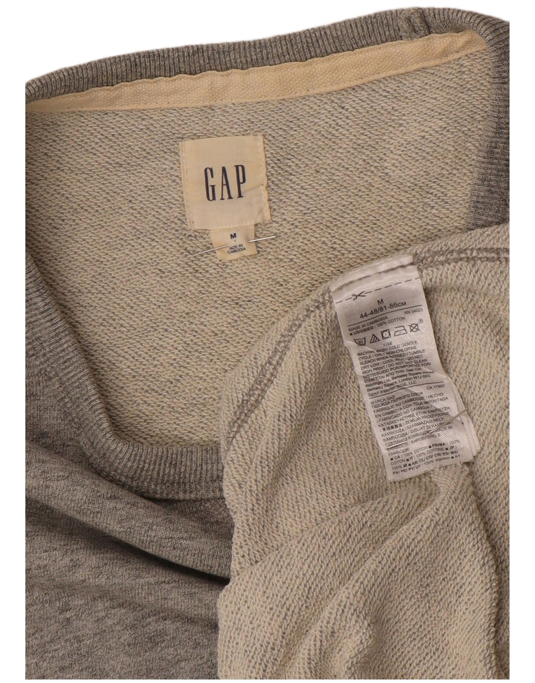 Gap Mens Sweatshirt Jumper Medium Grey Flecked Cotton