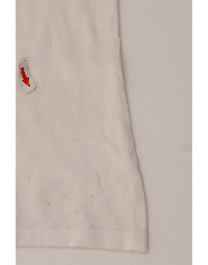 Benetton Womens Top Long Sleeve UK 14 Medium White