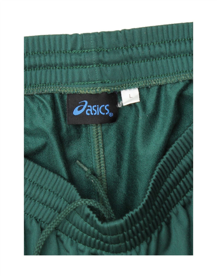 ASICS Mens Tracksuit Trousers Large  Green Polyester