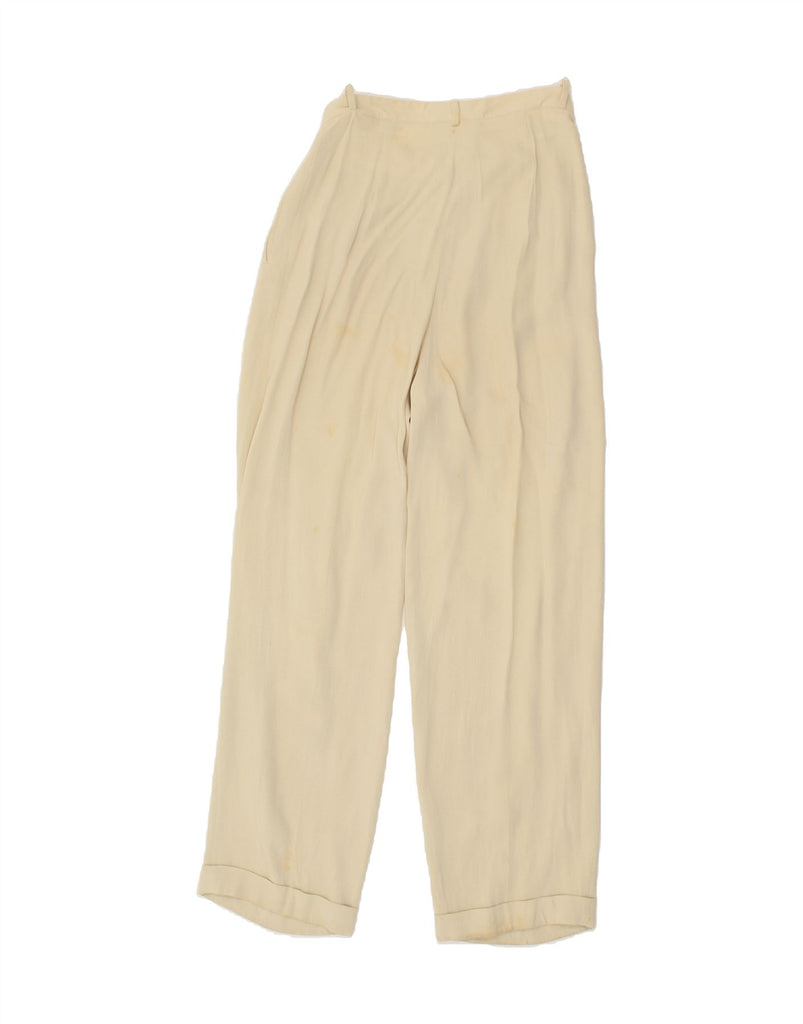 EMPORIO ARMANI Womens Pegged Chino Trousers IT 44 Medium W26 L30 Yellow | Vintage Emporio Armani | Thrift | Second-Hand Emporio Armani | Used Clothing | Messina Hembry 