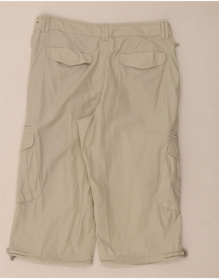 MARKS & SPENCER Mens Cargo Bermuda Shorts W34 Large Beige Cotton