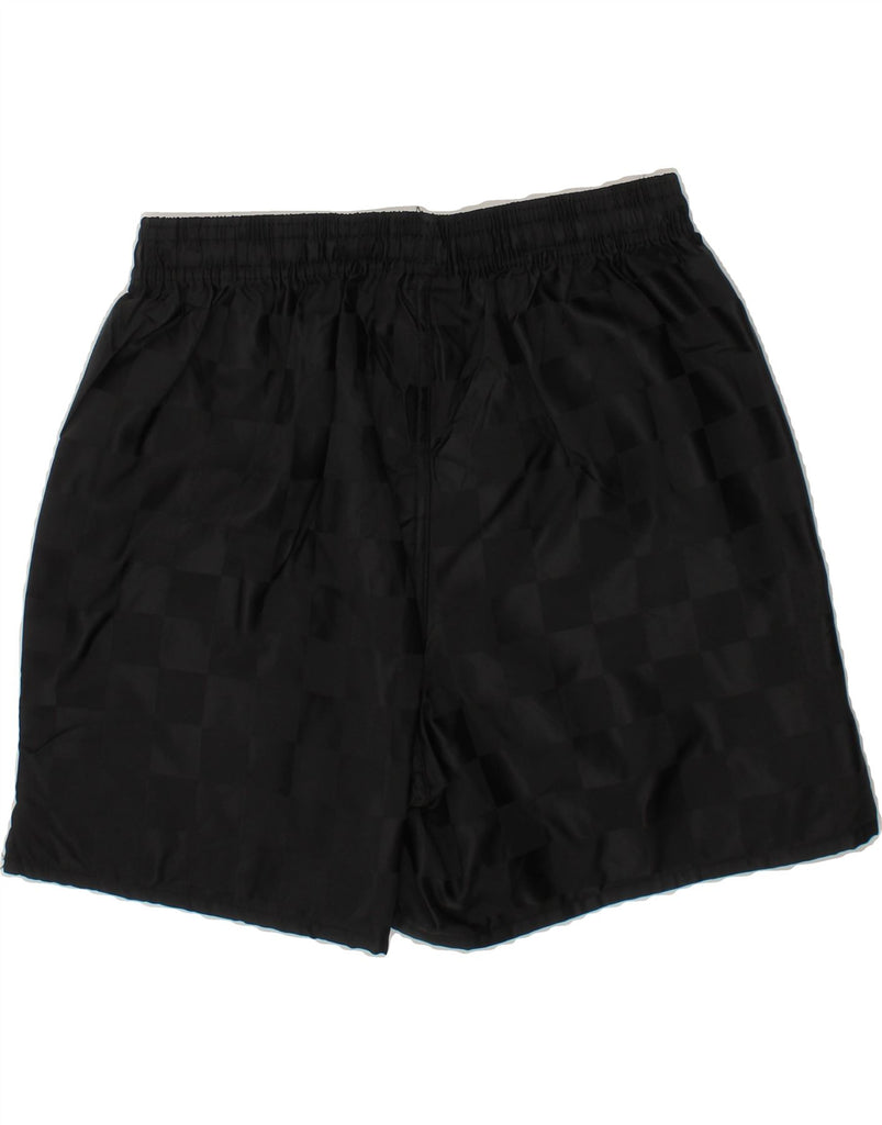 UMBRO Boys Sport Shorts 9-10 Years Small Black Geometric Nylon Vintage Umbro and Second-Hand Umbro from Messina Hembry 