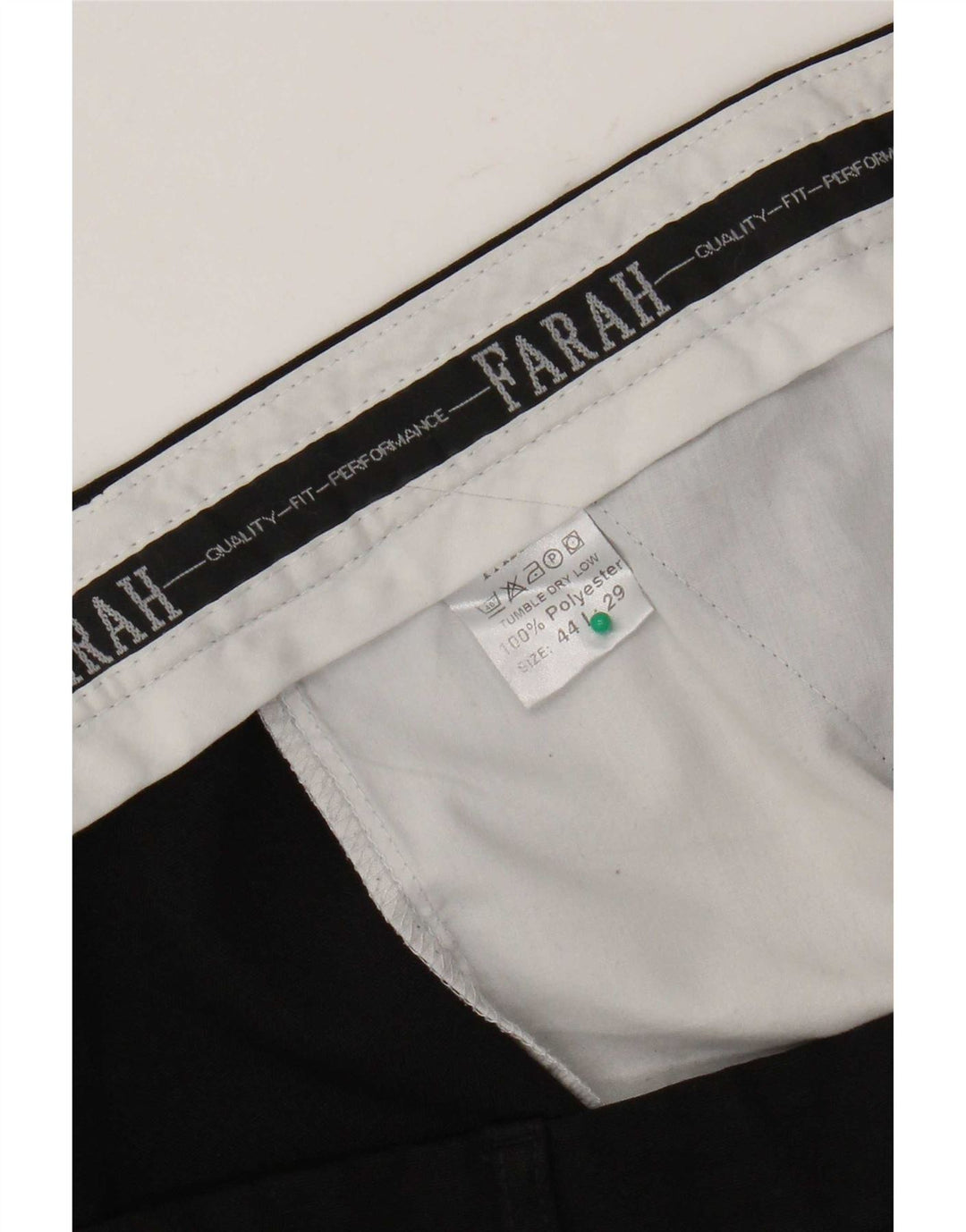 Farah Mens Straight Chino Trousers W44 L29 Black Polyester