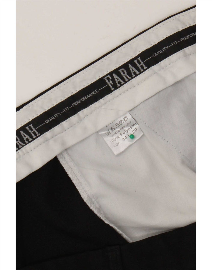 Farah Mens Straight Chino Trousers W44 L29 Black Polyester