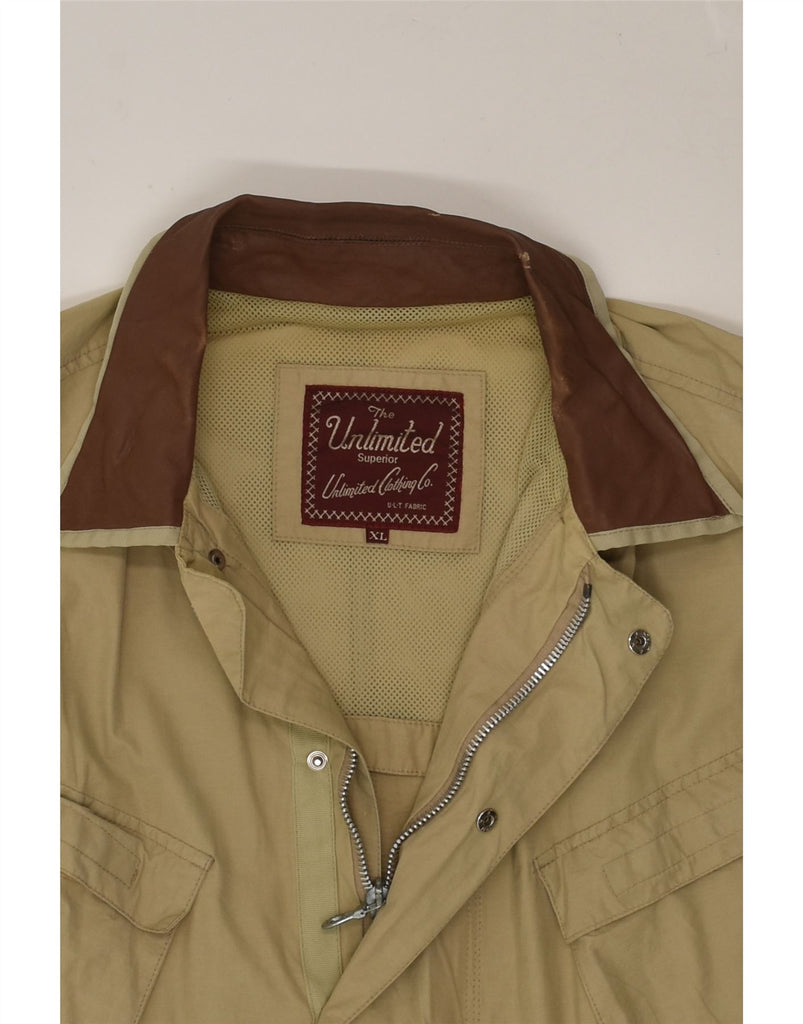 VINTAGE Mens Utility Jacket UK 42 XL Beige Nylon | Vintage Vintage | Thrift | Second-Hand Vintage | Used Clothing | Messina Hembry 