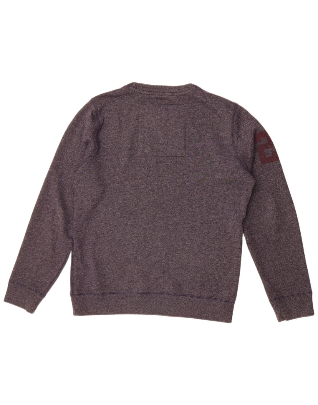 Superdry Mens Graphic Sweatshirt Jumper Large Navy Blue Flecked Cotton