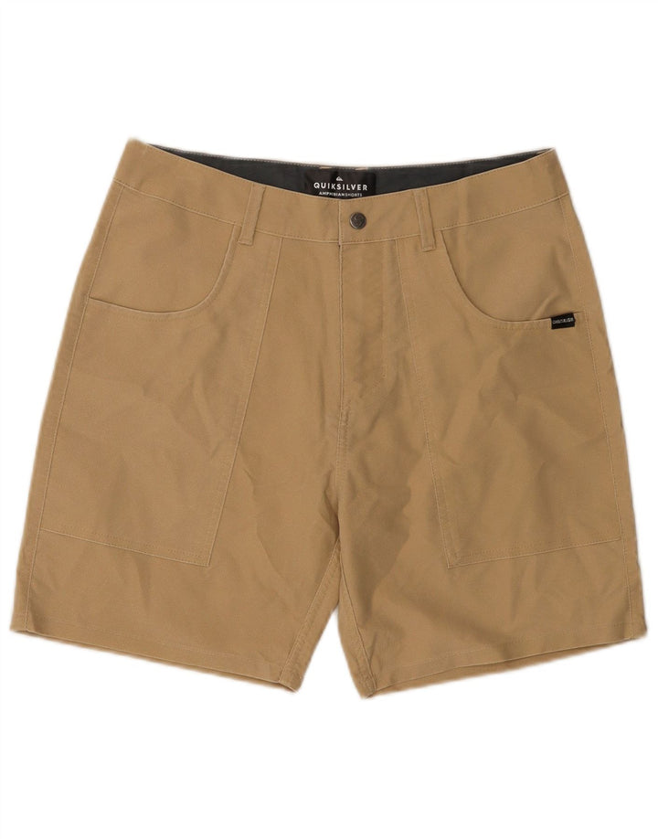 Quiksilver Mens Amphibian Casual Shorts W30 Medium  Beige Polyester