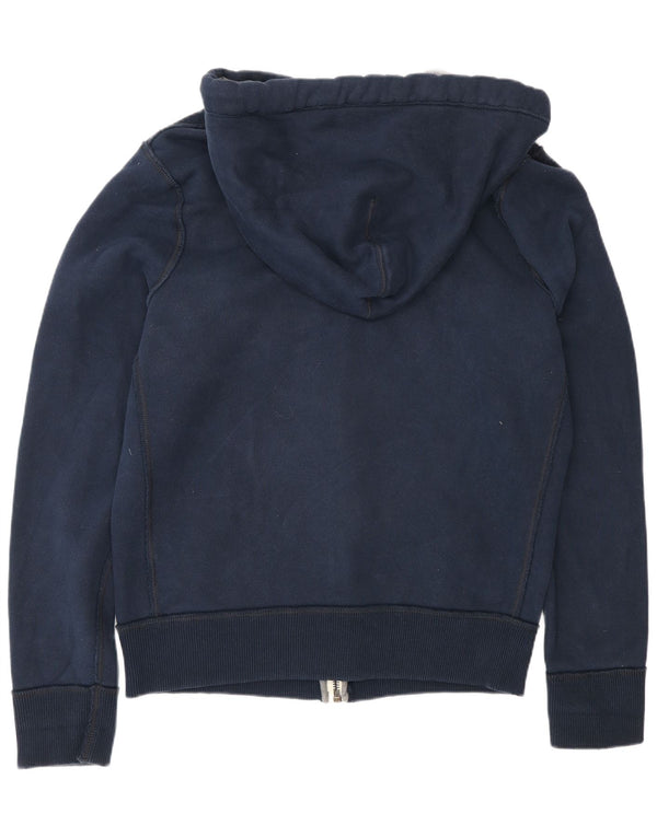 Abercrombie & Fitch Mens Graphic Zip Hoodie Sweater 2XL Navy Blue Cotton