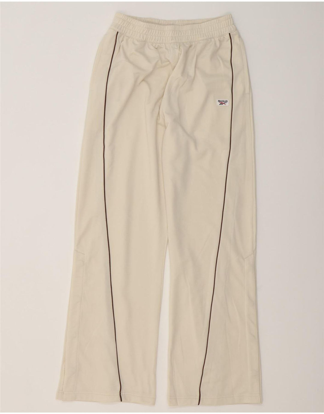 REEBOK Womens Tracksuit Trousers UK 10 Small  Beige Polyester