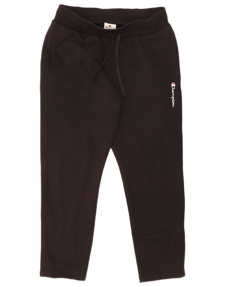 Champion Mens Tracksuit Trousers Small  Black Cotton
