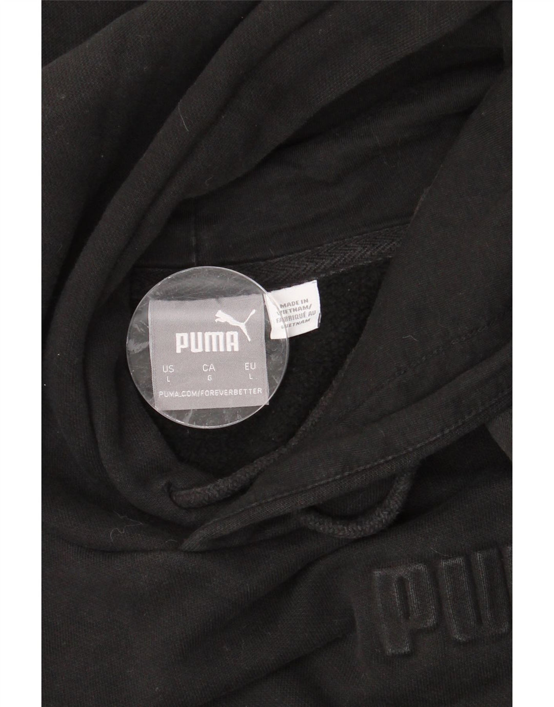 PUMA Womens Oversized Hoodie Jumper UK 16 Large Black