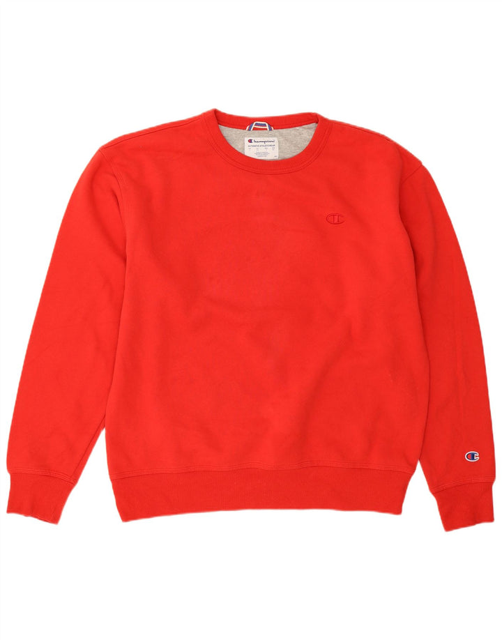 Champion Mens Sweatshirt Jumper Large Red