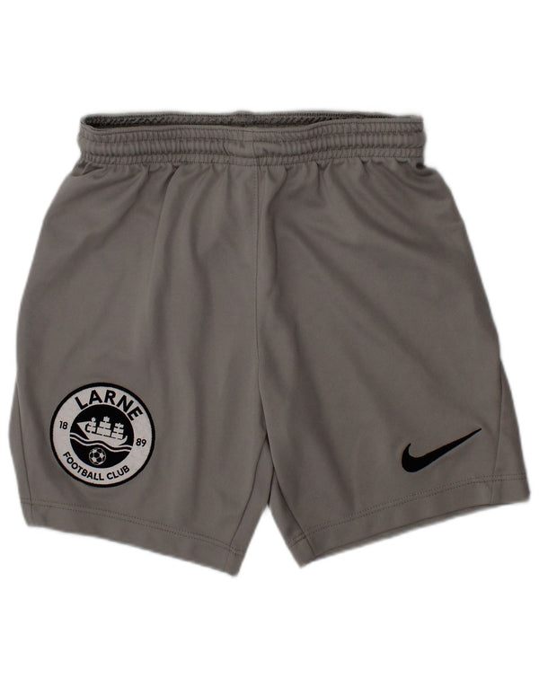 Nike Boys Larne football club Sport Shorts 7-8 Years XS Grey Polyester