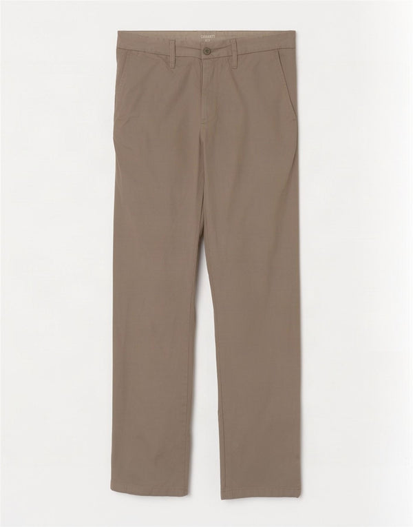 Carhartt Mens Straight Chino Trousers W30 L32 Grey Cotton