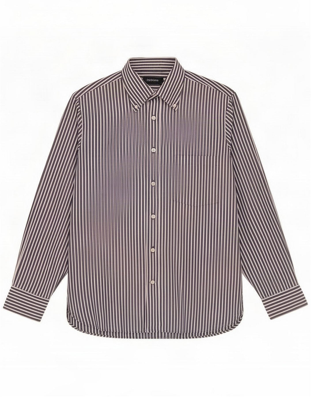 Gant Mens Shirt Small Navy Blue Striped Cotton