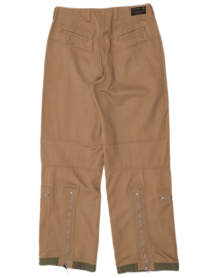 Dockers Mens Khakis Straight Cargo Trousers W34 L34 Beige Polyester