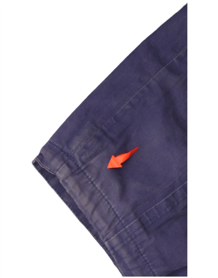 WHITE STUFF Womens Hooded Duffle Jacket UK 14 Large Navy Blue Cotton