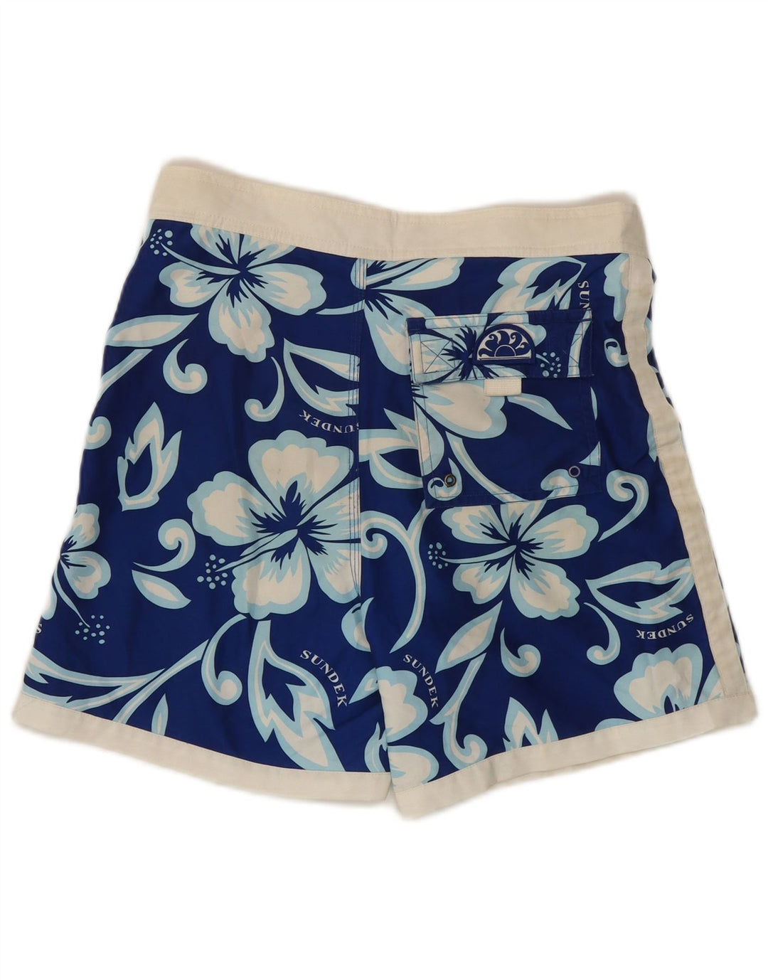 Sundek Mens Swimming Shorts Small Blue Floral