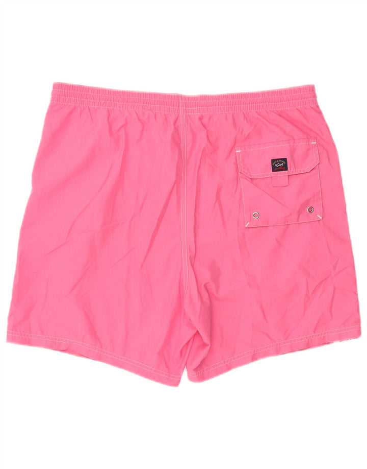 Paul & Shark Mens Yachting Swimming Shorts Large  Pink Polyester