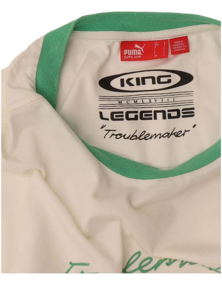 Puma Mens Graphic T-Shirt Top Large White