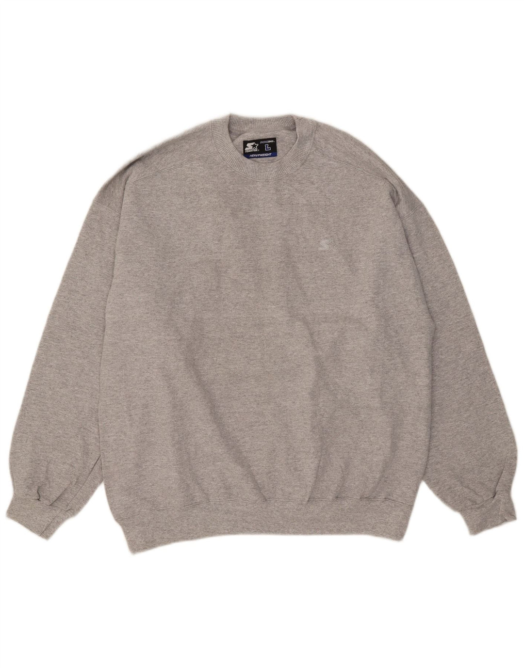 Starter Mens Crew Neck Jumper Sweater Large Grey Flecked