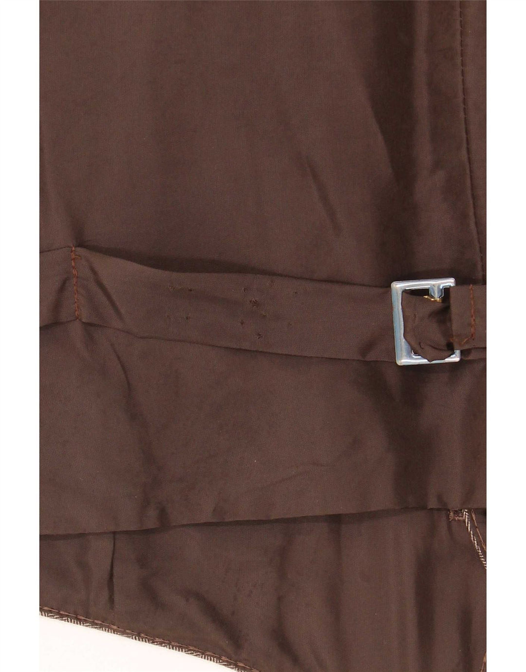 Vintage Mens Waistcoat Small Brown Herringbone