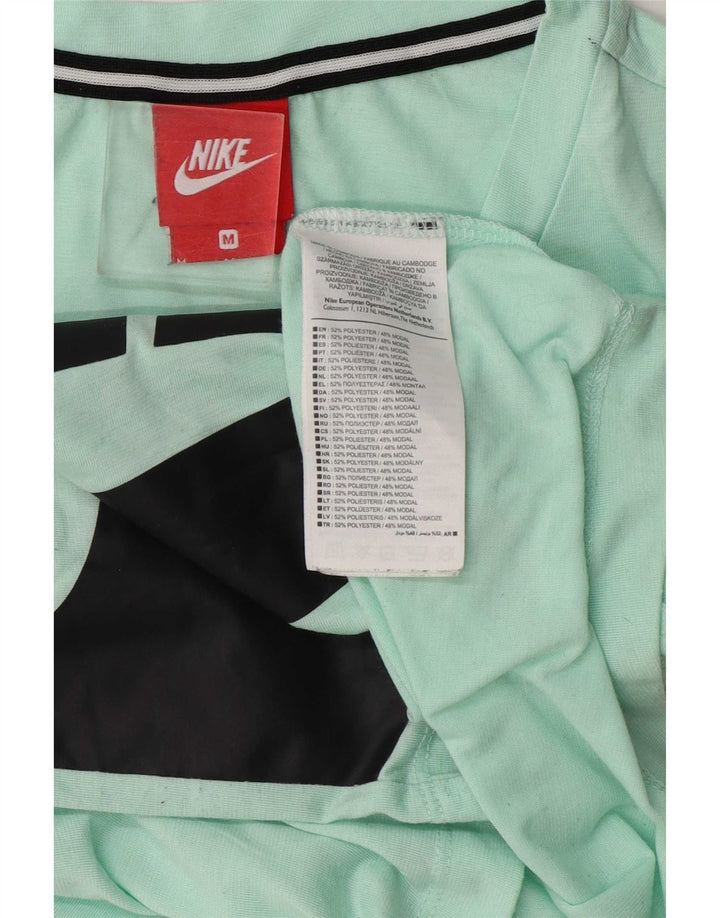 Nike Womens Crop Graphic Vest Top UK 14 Medium Green Polyester