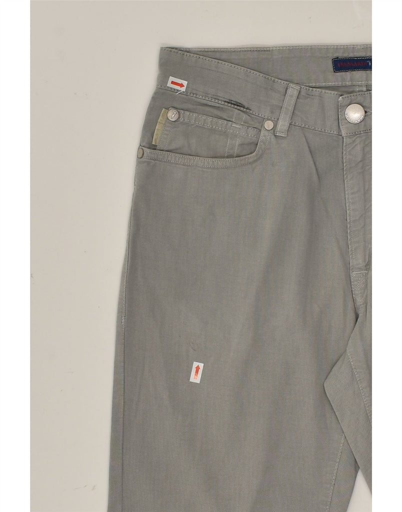 TRUSSARDI Mens Slim Casual Trousers W31 L30  Grey Cotton | Vintage Trussardi | Thrift | Second-Hand Trussardi | Used Clothing | Messina Hembry 